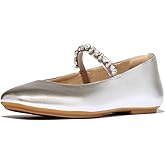 FitFlop Delicato Pearls-and-Crystal Leather Ballet Flats