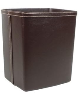 corbeille a papier simili cuir
