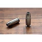 TIKING Bullet Shape Titanium Knife Lanyard Bead EDC Zipper Pull 550 Parachute Cord Jewelry Bead Pendant (Titanium)