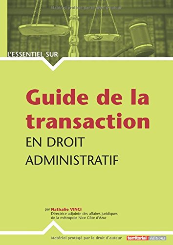Guide de la transaction en droit administratif