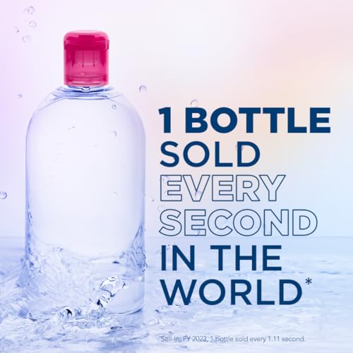 BIODERMA SENSIBIO H2O MICELLAR WATER, MAKEUP REMOVER CLEANSER, GENTLE FOR SKIN, FRAGRANCE-FREE & ALCOHOL-FREE, GENTLE FACE CLEANSER FOR SENSITIVE SKIN, 8.4 FL OZ