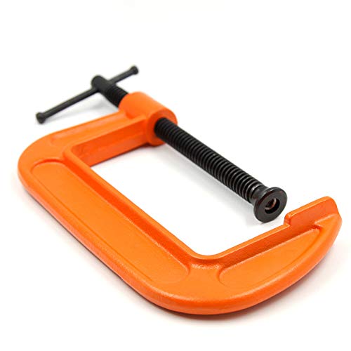 Hyuduo G-Type Hand Screw Clamp for Woodworking Benches Heavy-Duty Steel Bench Clamp with Carbon Steel Rod, C-Clip & G-Clip Design, Adjustable Wood Clamp for DIY Projects