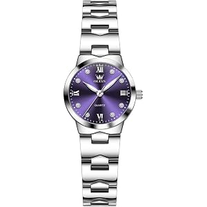 OLEVS Silver Watches for Women, Elegant Women's Analog Quartz Watch, 316L Stainless Steel Band, 30M Waterproof Ladies Watches