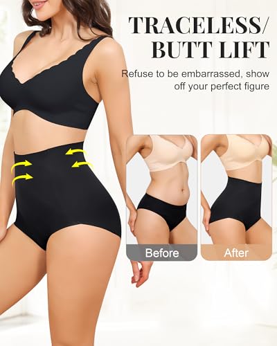 Levao Women's Invisible Slimming Shapewear Panties Shapewear Flat Belly High Waist Shapewear Tummy Control and Lift