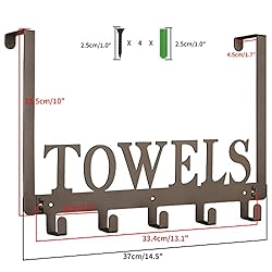 Towel Hooks for Bathroom Over the Door Hooks Wall