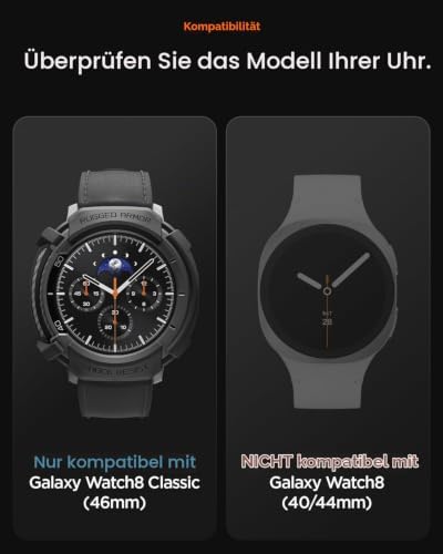 Rugged Armor Hülle für Samsung Galaxy Watch 8 Classic 46mm