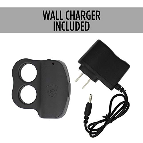 Guard Dog Stun Gun for self Defense with LED Flashlight Black