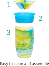 Munchkin Miracle 360 12m+ 10oz Sippy Cup 2 Pack Blue Yellow BPA-Free view 5