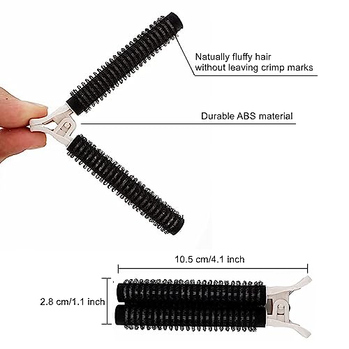 8pcs Hair Volumizing Clips, GetALift Instant Hair Volume Clip, Natural Hair Root Fluffy Clips, Hair Volumizer Clips for Women Girls, Velcro Curly Hair Clips for DIY Hair Styling Tool-Black