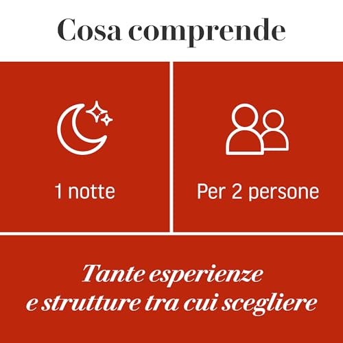 Boscolo Gift for Unusual Hotels – Gift Boxes for 2 People, Gift Ideas for Women and Men, Birthday, 1 Night in Unusual Hotels + Breakfast Included, Ideas for Original Gifts Valid 1 Year