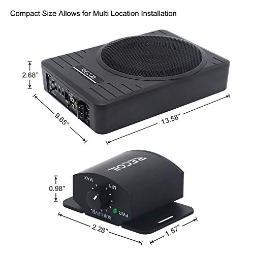 RECOIL SL1710 10" 300 Watt UnderSeat Slim Low Profile Active Powered