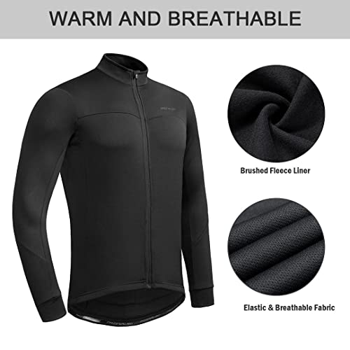 Przewalski Men's Cycling Bike Jersey Winter Thermal Long Sleeve Fleece