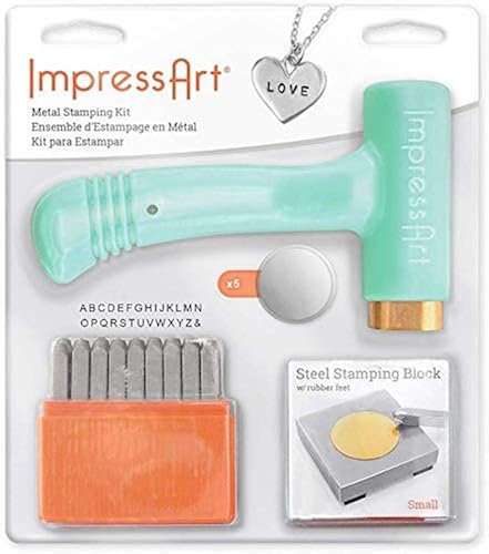 ImpressArt Metal Stamping Kit for Jewelry Making Basic Uppercase