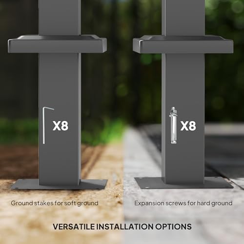 Outsunny 10' x 10' Outdoor Gazebo, Retractable Pergola Canopy with Magnetic Fixture, Free Standing Metal Pergola Kit, UPF30+ Sun Shade Shelter, Grey