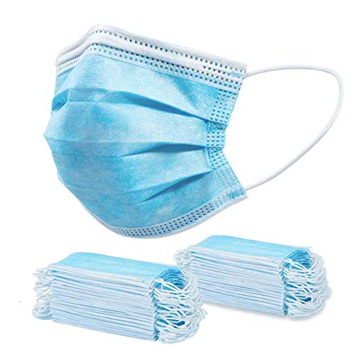 Adult Face Masks Blue 3 Layers (50 PackBlue) Pricepulse