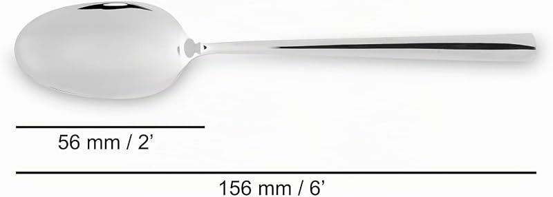 Besteckset 24-teilig für Tisch - Komplettes Besteck für 6 Personen, Set aus 6 Löffeln, 6 Messern, 6 Gabeln und 6 Dessertlöffeln - Silber, Serie Capri