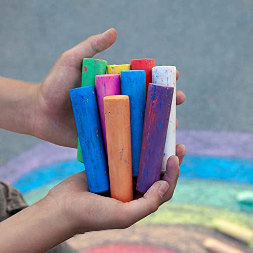 Sidewalk Chalk Set, Keebor 52 Pcs 8 Colors Jumbo Chalks Bulk with