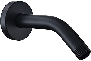 LOWCUS Wall Mounted Extention Shower Arm (Sold with Shower Arm Flange) for U4993-BL 6-inches, Matte Black