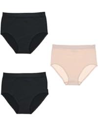 Intimates Women's No Show Seamless Hi-Rise Underwear, (3Pr) Black, Nude