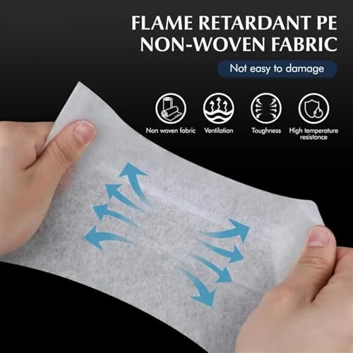JYSNOW Pack of 12 Cooker Hood Filter, Universal Use Cooker Hood Filter, Can Be Cut to Size, Anti-Odor Retains Grease and Moisture, for All Standard Range Hoods