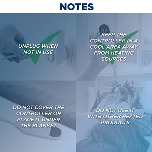 BEDSURE Fleece Electric Blanket King Heated Blanket, 10 Heat Settings