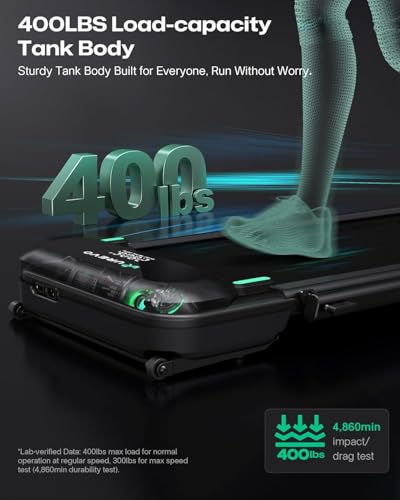 UREVO Foldimix 5L Treadmills for Home, Dual Brushless Motorized 3.0HP ，9% Auto Incline Walking Pad with Adjustable Handle Bar, Multi-Functional, 14-Point Shock Absorption, Standing Desk Treadmill