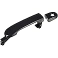 Lcyolada Exterior Door Handle for Nissan Versa 2007-2012, Front Left Driver Side with Keyhole Replaces NI1310130 82363,Black