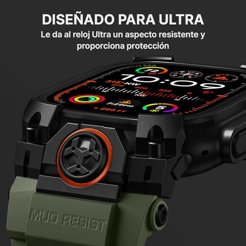 Bandletic Compatible with Apple Watch Band Ultra 3 2 1 49mm, Soft Silicone Sport Comfort Resistant Breathable Band with Protective Film, Only for iWatch Ultra 49mm Bands for Men Women