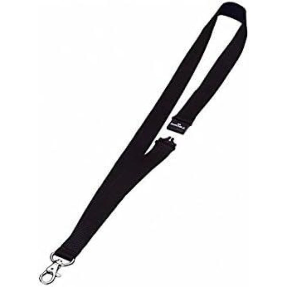 Durable Textile Lanyard 20 mm - Pack of 10 Black Necklaces - Includes Safety Release - Universal Badge Holder