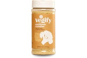 VEGIFY Cauliflower Veggie Crumbles | 7 oz | Add a Serving of Vegetables | Veggie Crumbs | Real & Healthy Ingredients | Replace Croutons, Bread Crumbs & Bacon Bits | Vegan, Gluten Free, High Fiber