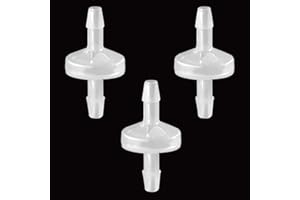 ANPTGHT One Way Check Valve 1/8"(3MM) Hose Barb Non Return Ozone Resistance Plastic Valve for Water Fuel Oil Air Gas (Pack of 3)