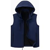 KVE Men's Softshell Vest Windproof Lightweight Golf Vest Outerwear with Pockets, Sleeveless Jacket for Sports