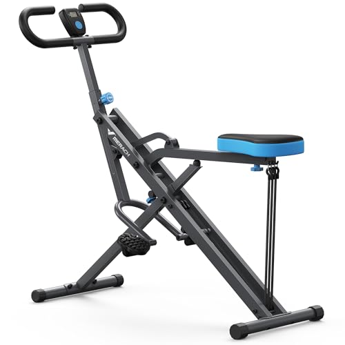 MERACH 2 IN 1 Kniebeugen Rudergerät Faltbare Kniebeugenmaschine, Glute Machine für den Gesäß, Bein und Core Training, 10Min Aufbau für Zuhause und Fit