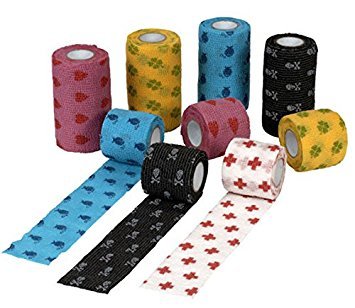 Kruuse Fun-Flex Assorted Colour Bandage Rolls, 7.5 cm, 10-Piece