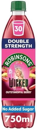 Robinsons Wicked Glinda Double Strength Outstandiful Berry No Added Sugar Squash 750ml