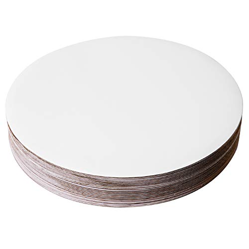 [25pcs] 12" White Cakeboard Round,Disposable Cake Circle Base Boards
