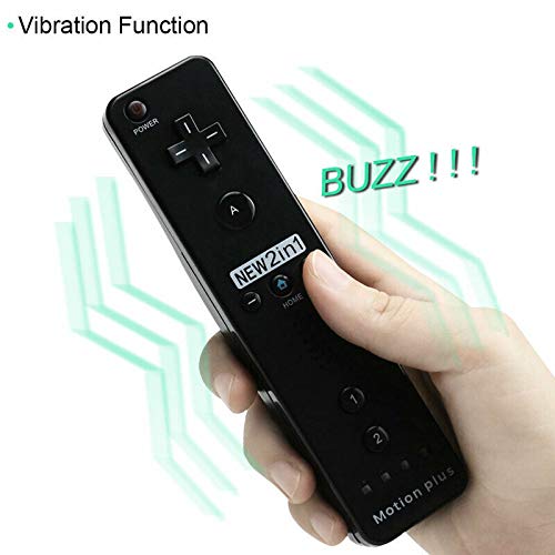 ChamZA Built-in Motion Plus 2 in 1 Wireless Remote Controller Gamepad for Wii/Wii U (Sky Blue)