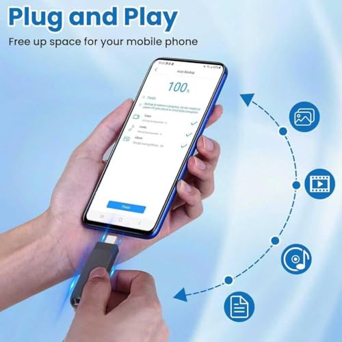 2TB Mobile Phone USB Flash Drivefor, IPhone Photo Storage Memory Stick USB C Memory Stick External Storage Thumb Drive Compatible with iPhone, iPad, PC and More Devices.