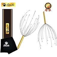 StaiBC Head Massager Scalp Scratcher with 18 Fingers for Deep Relaxation (2 Pack,Gold)