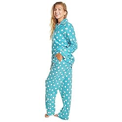 Angelina Cozy Pajama Set, 91156_Aqua Dot_Medium