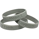25 Brain Tumor Gray Silicone Awareness Bracelets - Medical Grade Silicone - Latex and Toxin Free - (25 Bracelets)