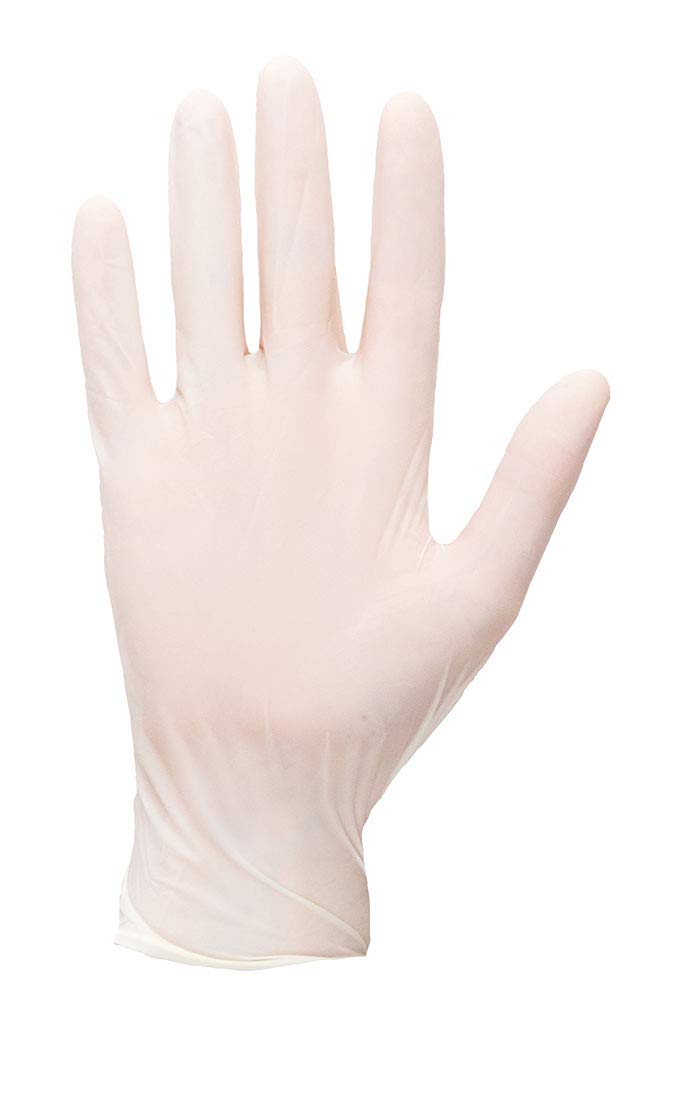 Portwest Powdered Latex Disposable Glove, Color: White, Size: XL, A910WHRXL