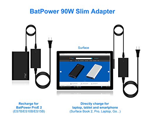 53  BatPower ProE 2 ES7B Portable Charger External Battery Power Bank For Surface Laptop Surface Book Book 2 Surface Pro 4 3 2 And Rt Usb Qc 3 0 Fast Charging For Tablet Or Smartphone 98wh 235617216