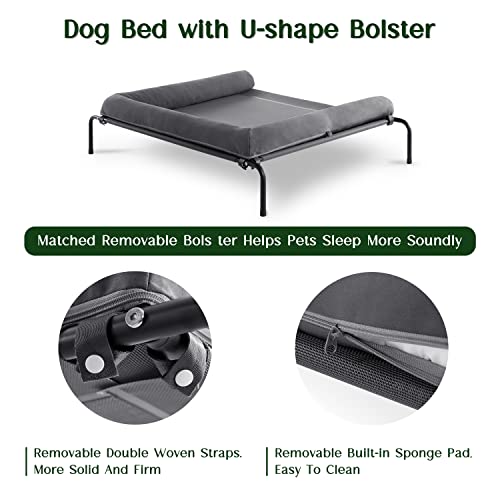 Western Home Elevated Dog Bed Cot, Chew Proof Raised Outdoor Dog Bed