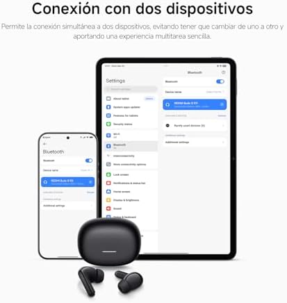Redmi Buds 8, Auriculares inalámbricos, ANC 50 dB, 44 h, Negro — foto 6 de 8