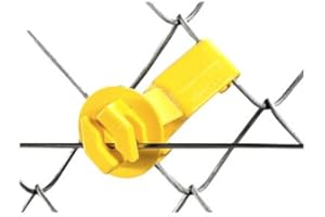 GTTCCG Electric Fencing Insulator, Chain Link and U-Post, Yellow, 25-Pk.25