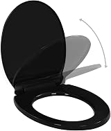 AAN Soft Close Toilet Seat Black O Shape Quick Release Top Fixing Adjustable view 2