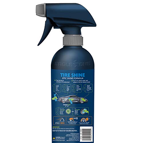 Car Tire Shine by Eagle One, Epic Shine Formula, LongLasting, FastDrying, High Shine, UV