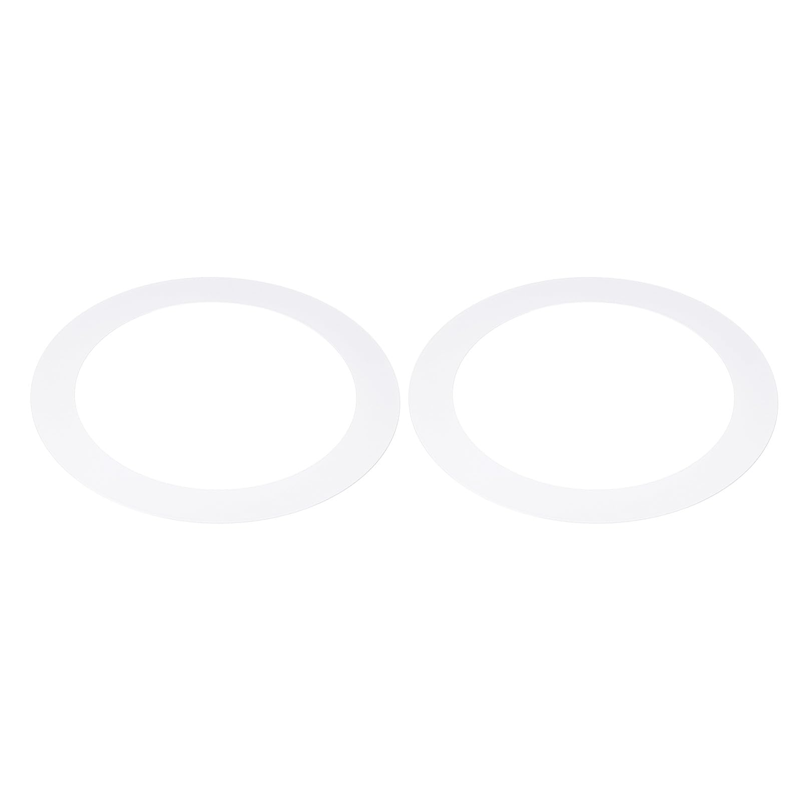 PATIKIL Metal Goof Trim Ring, 2 Pcs 8.27" OD 6.3" ID Circular Ceiling Light Trims Ring Recessed Light Cover Ring for Recessed Can Downlight, White