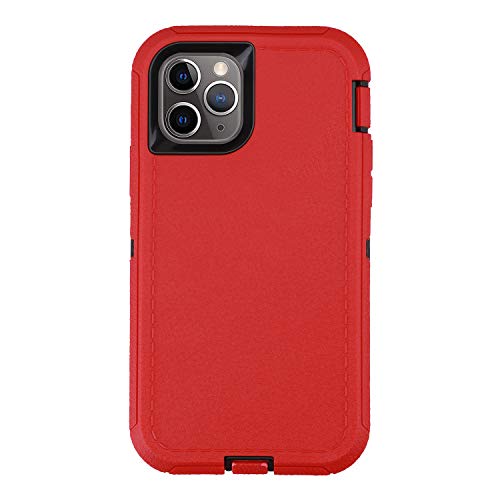 Co-Goldguard Case Compatible with iPhone 11 Pro,[NOT for iPhone 11] Heavy Duty 3 in 1 Durable Cover Shockproof Drop-Proof Shell Cases Compatible with iPhone 11 Pro 5.8 inch,Black&Red